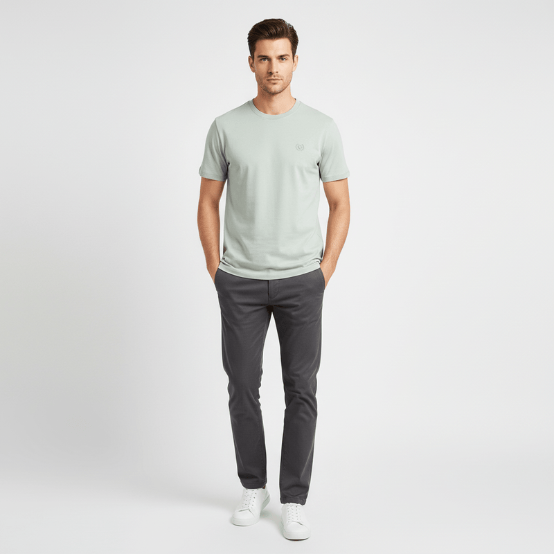 Men's Slim Fit Liquid Touch Smart Collar Tee S - Shop Giordano