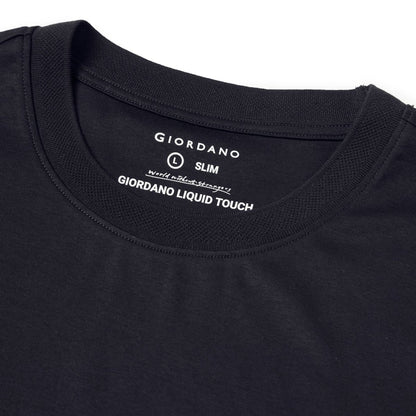 Men's Slim Fit Liquid Touch Tee | | Soft Cotton Crew Neck T-Shirt - Giordano