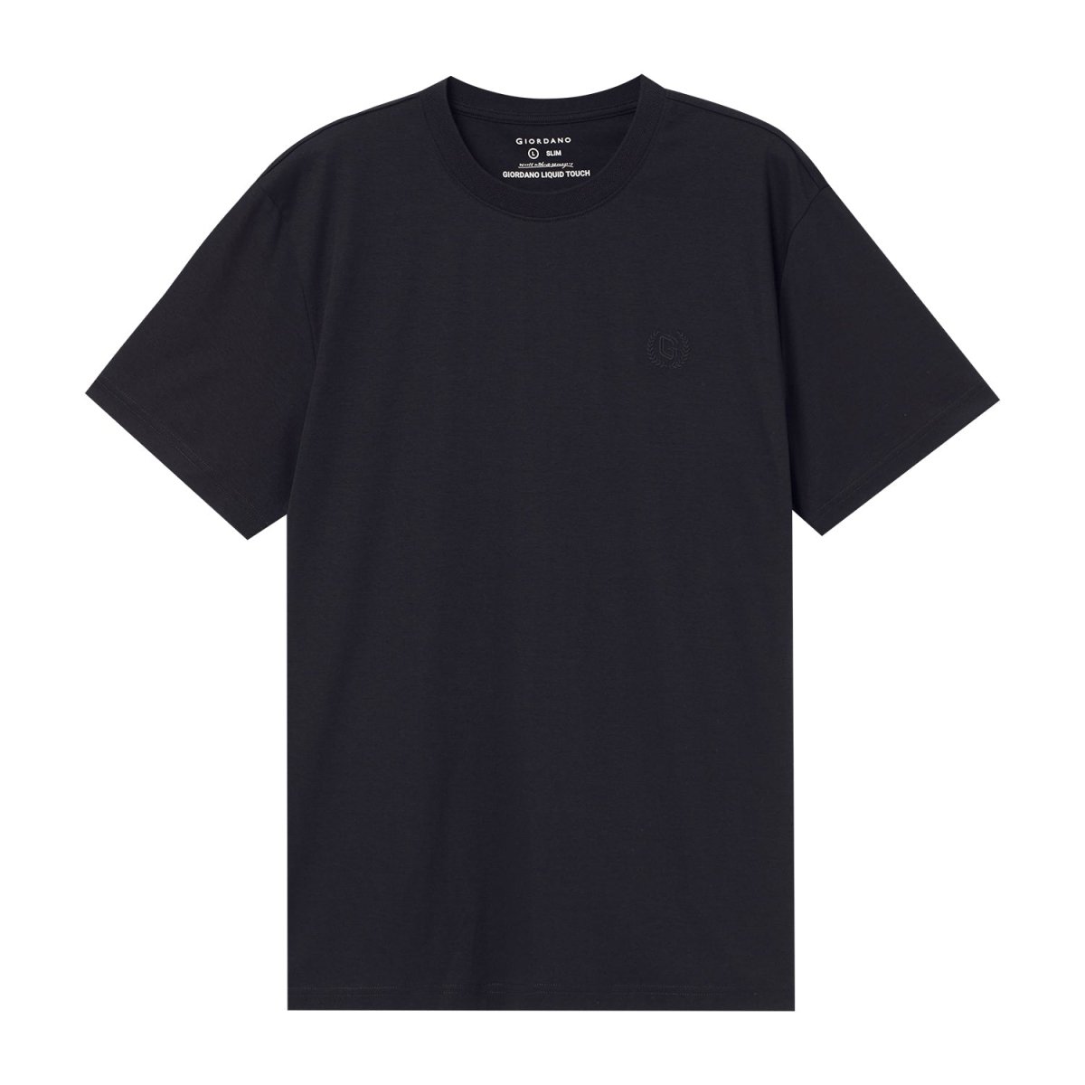 Giordano Men's Slim Fit Liquid Touch Tee | | Soft Cotton Crew Neck T-Shirt - Premium Tee
