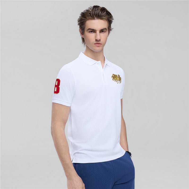 Men’S Slim Fit Lny Embroidery Lycra Pique Polo S - Shop Giordano
