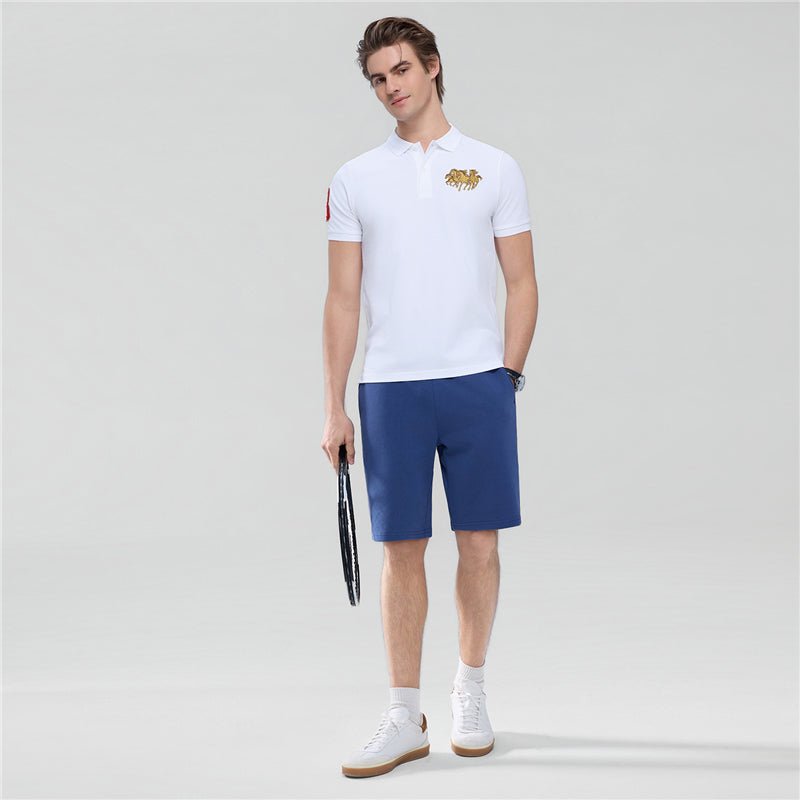Men’S Slim Fit Lny Embroidery Lycra Pique Polo S - Shop Giordano