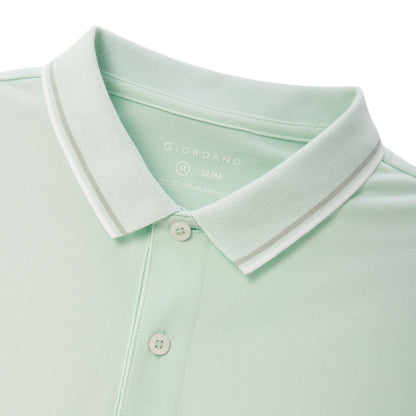 Men's Slim Fit Pique Polo: Elevated Comfort, Modern Style - Giordano
