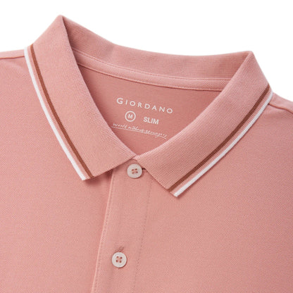 Men's Slim Fit Pique Polo: Elevated Comfort, Modern Style - Giordano