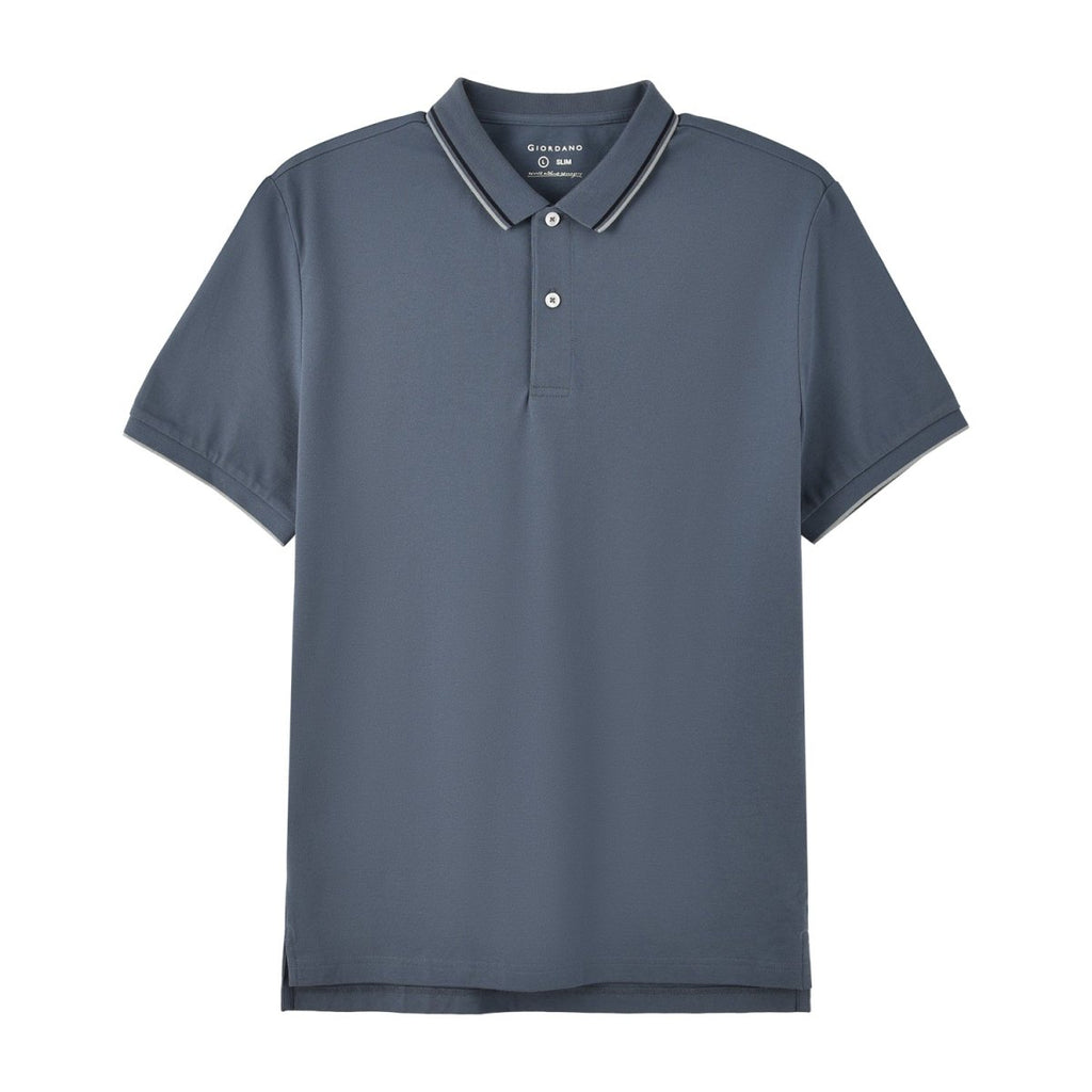 Men's Slim Fit Pique Polo: Elevated Comfort, Modern Style S - Shop Giordano