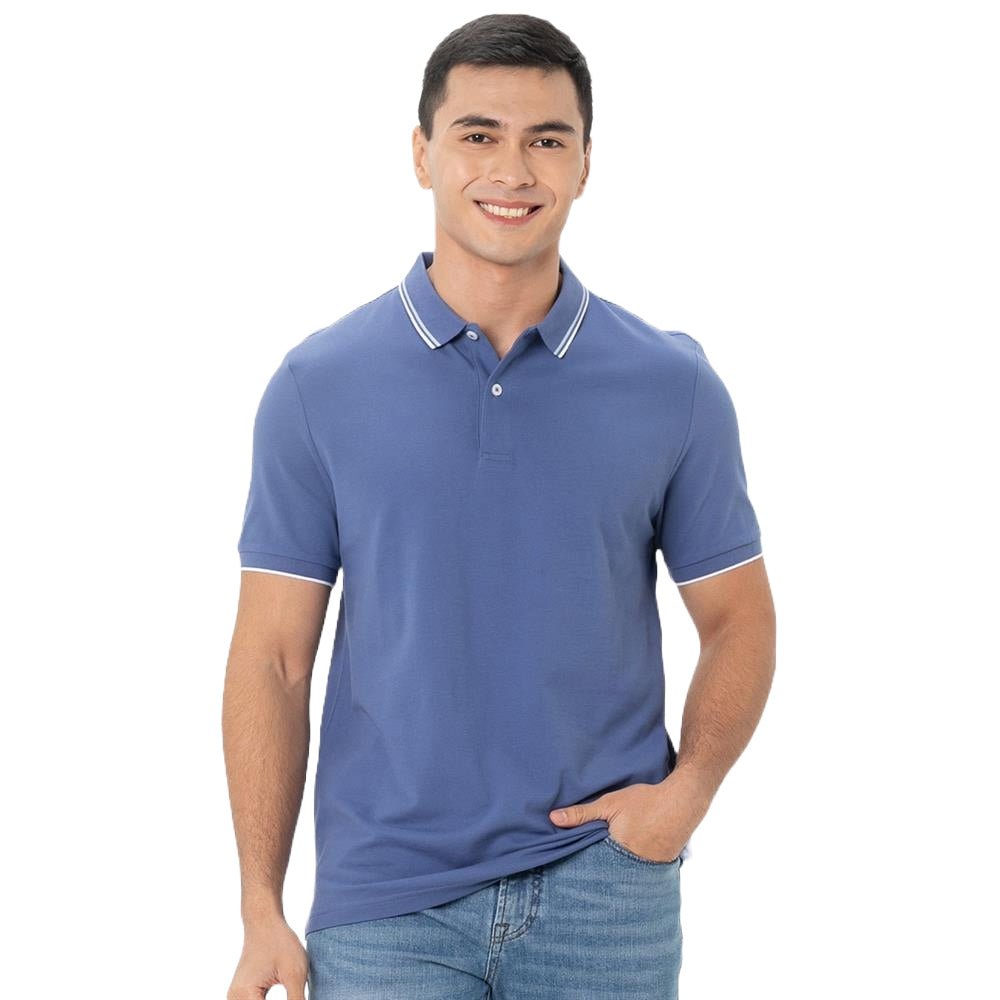 Men's Slim Fit Pique Polo: Elevated Comfort, Modern Style - Giordano