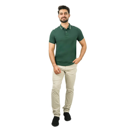 Men's Slim Fit Pique Polo: Elevated Comfort, Modern Style - Giordano