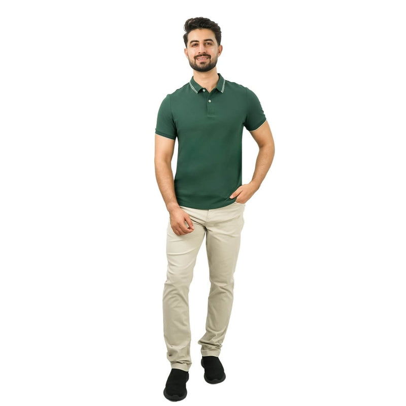 Giordano Men's Slim Fit Pique Polo: Elevated Comfort, Modern Style - Premium Polo