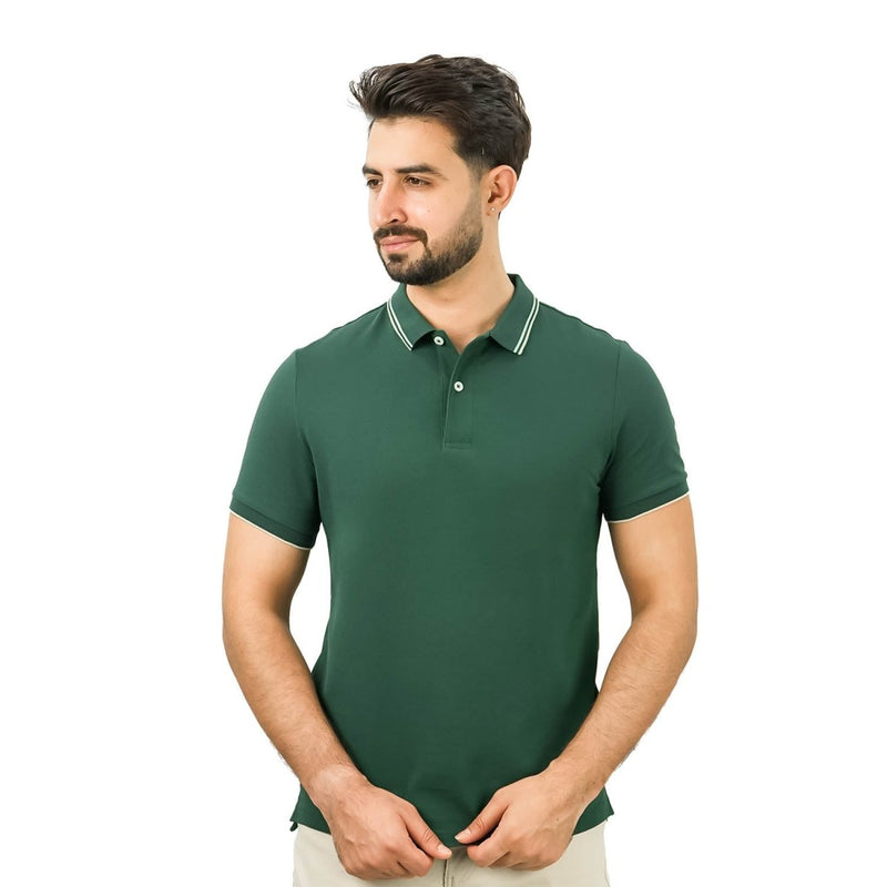 Giordano Men's Slim Fit Pique Polo: Elevated Comfort, Modern Style - Premium Polo