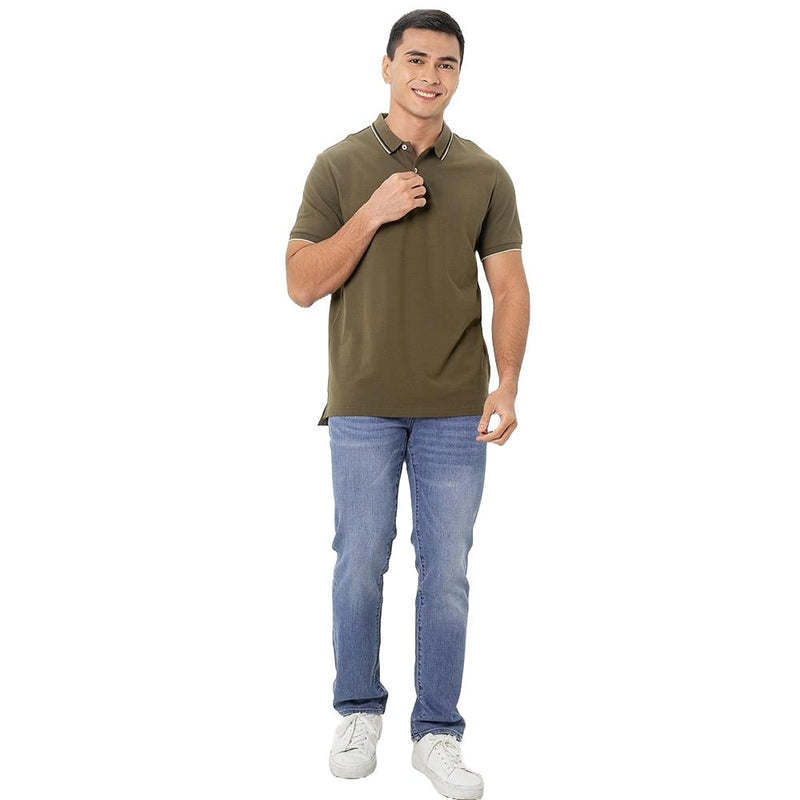 Giordano Men's Slim Fit Pique Polo: Elevated Comfort, Modern Style - Premium Polo