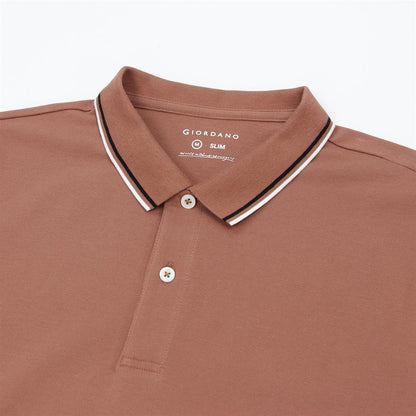 Men's Slim Fit Pique Polo: Elevated Comfort, Modern Style - Giordano