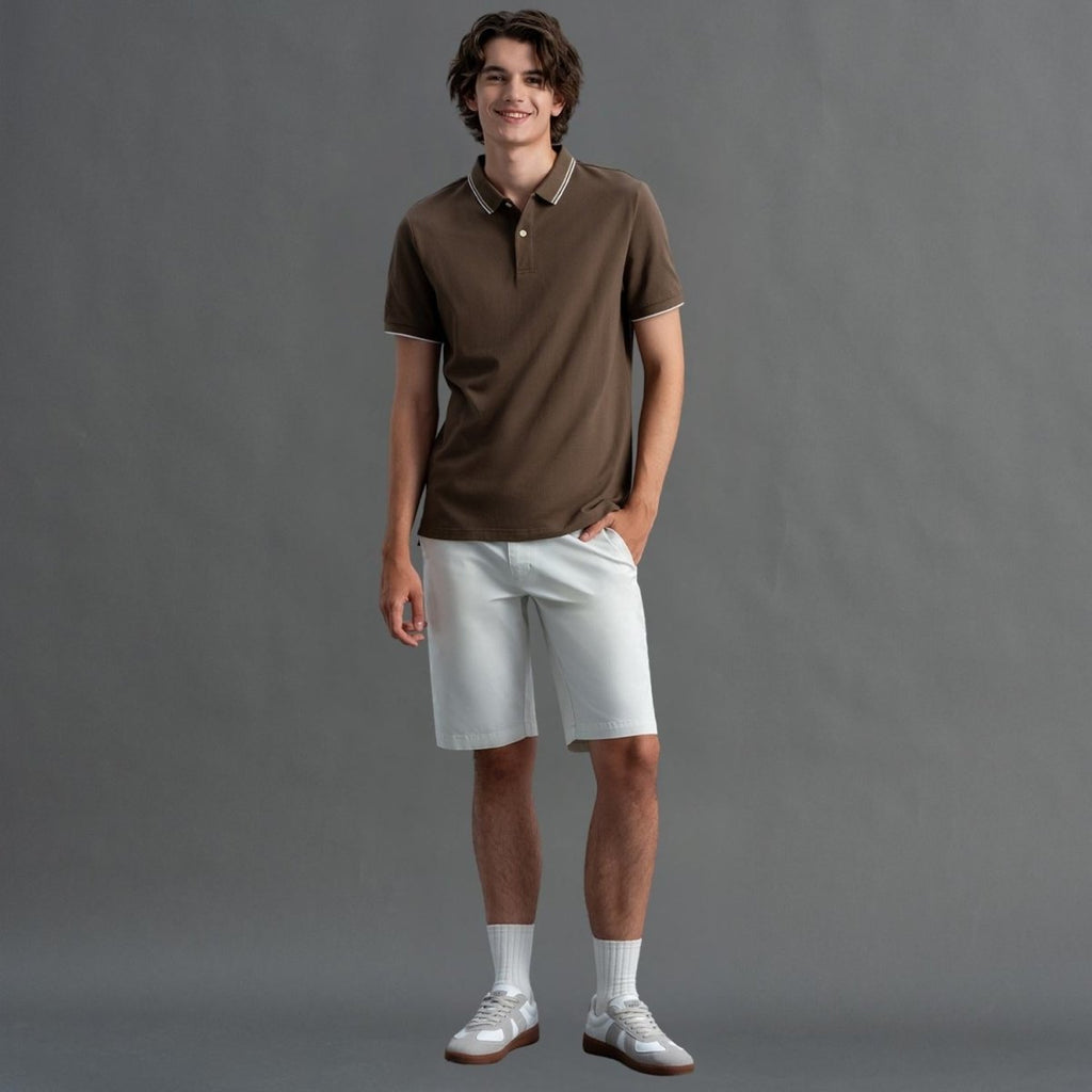 Men's Slim Fit Pique Polo: Elevated Comfort, Modern Style S - Shop Giordano