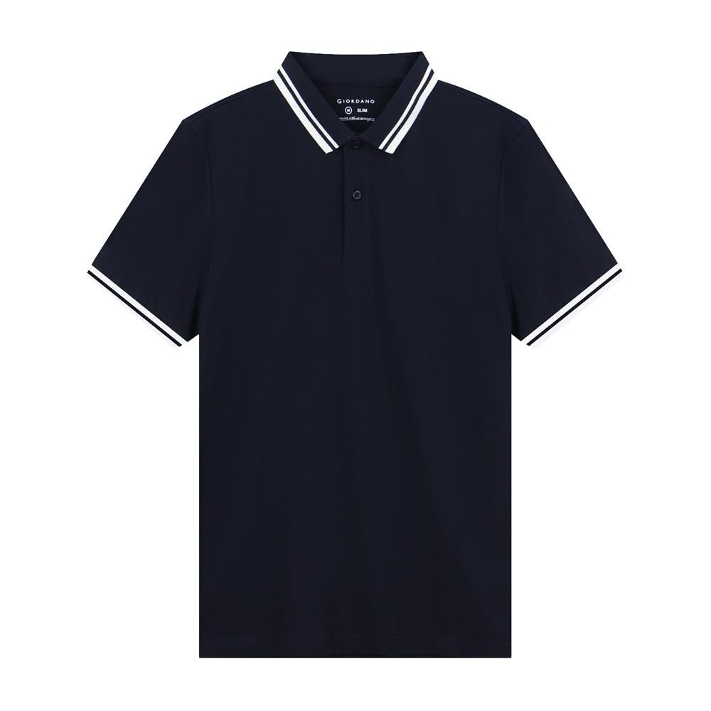Men's Slim Fit Pique Polo: Elevated Comfort, Modern Style S - Shop Giordano