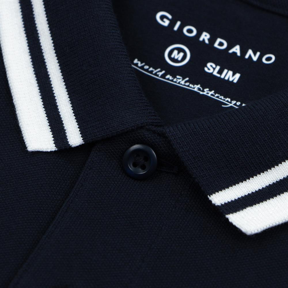 Men's Slim Fit Pique Polo: Elevated Comfort, Modern Style S - Shop Giordano