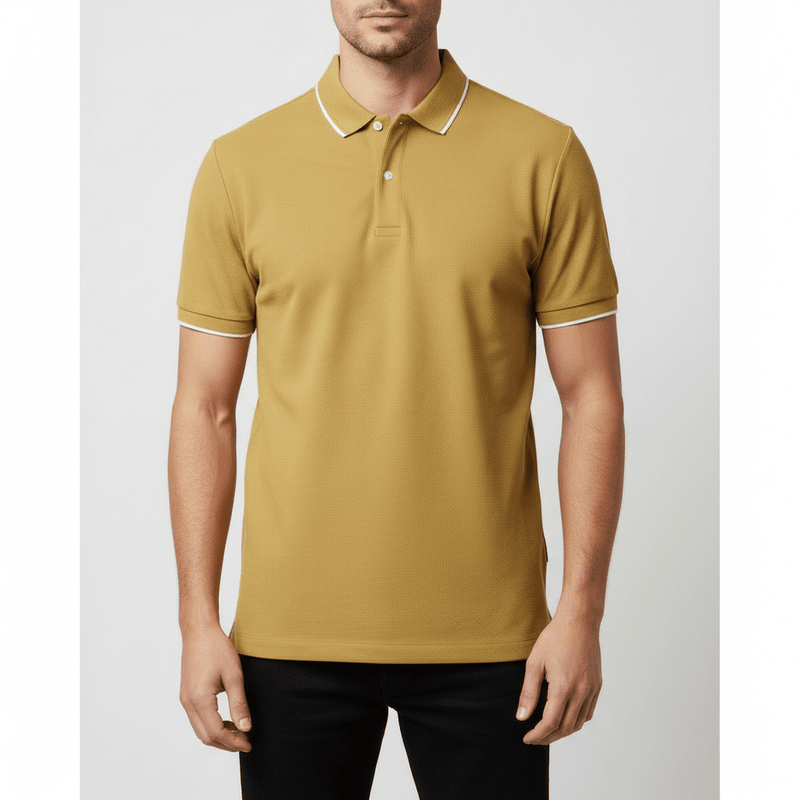 Men's Slim Fit Pique Polo: Elevated Comfort, Modern Style S - Shop Giordano