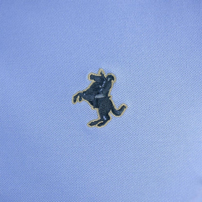 Men's Slim Fit Polo: Cotton Lycra Pique With Small Napoleon Embroidery - Giordano