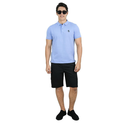 Men's Slim Fit Polo: Cotton Lycra Pique With Small Napoleon Embroidery - Giordano
