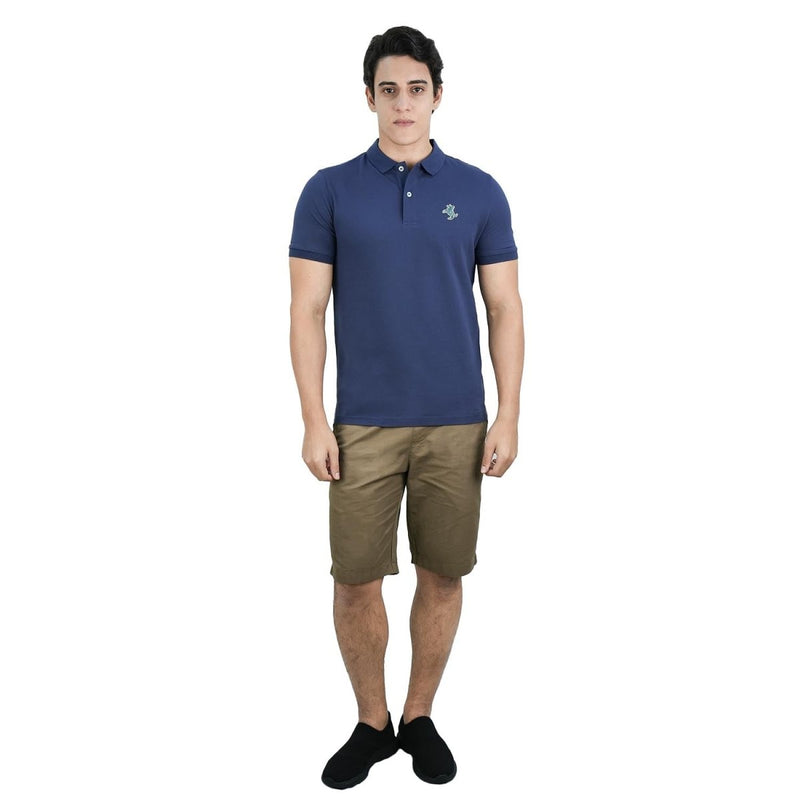 Men's Slim Fit Polo: Cotton Lycra Pique With Small Napoleon Embroidery S - Shop Giordano
