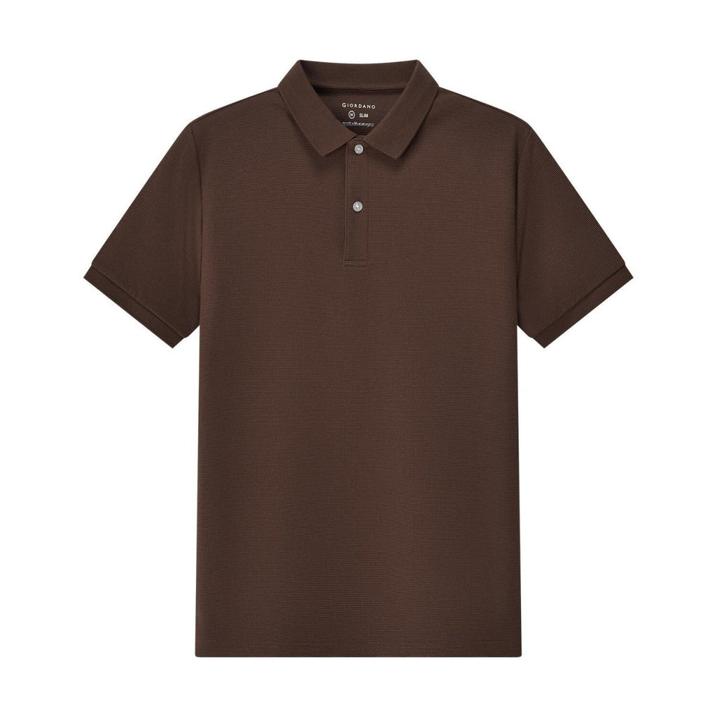 Men's Slim Fit Polo: Premium 3G Stretch Waffle S - Shop Giordano