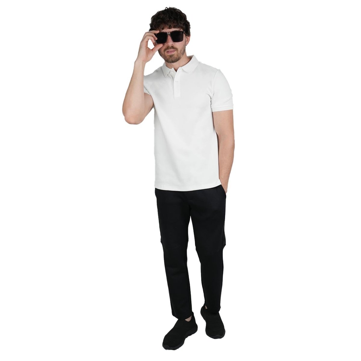 Men's Slim Fit Polo: Premium 3G Stretch Waffle S - Shop Giordano