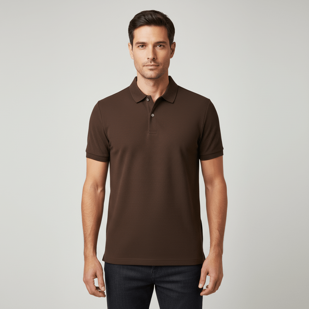 Giordano Men's Slim Fit Polo: Premium 3G Stretch Waffle - Premium Polo