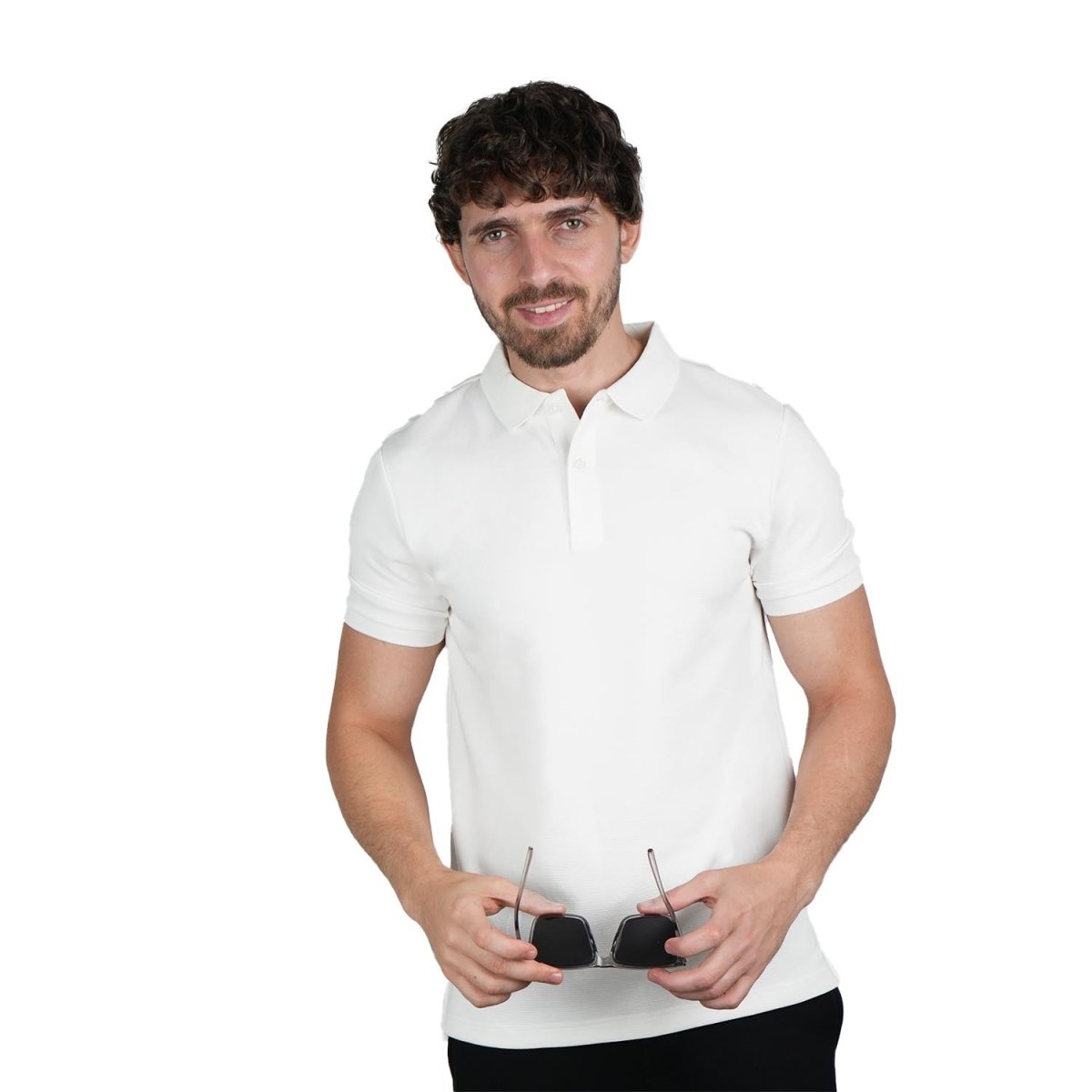 Men's Slim Fit Polo: Premium 3G Stretch Waffle S - Shop Giordano