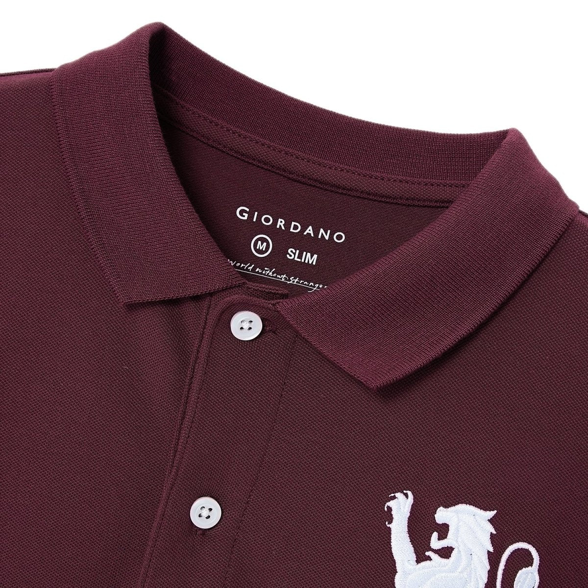 Giordano Men's Slim Fit Polo - Union Jack Embroidery - Premium Polo