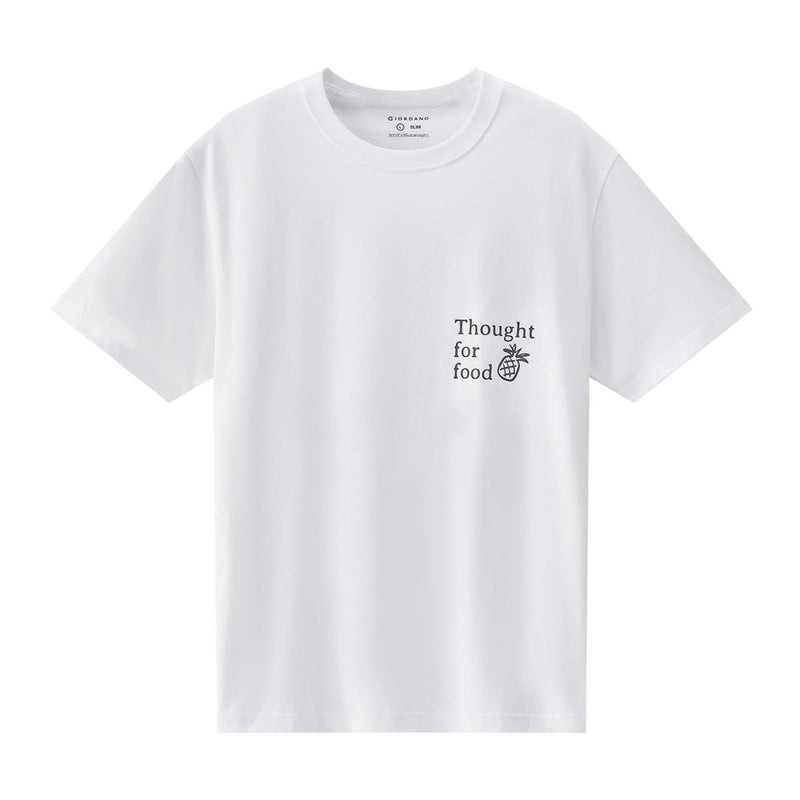 Men's Slim Fit Print Tee - Cotton Jersey, Crew Neck, Short Sleeve S - Shop Giordano