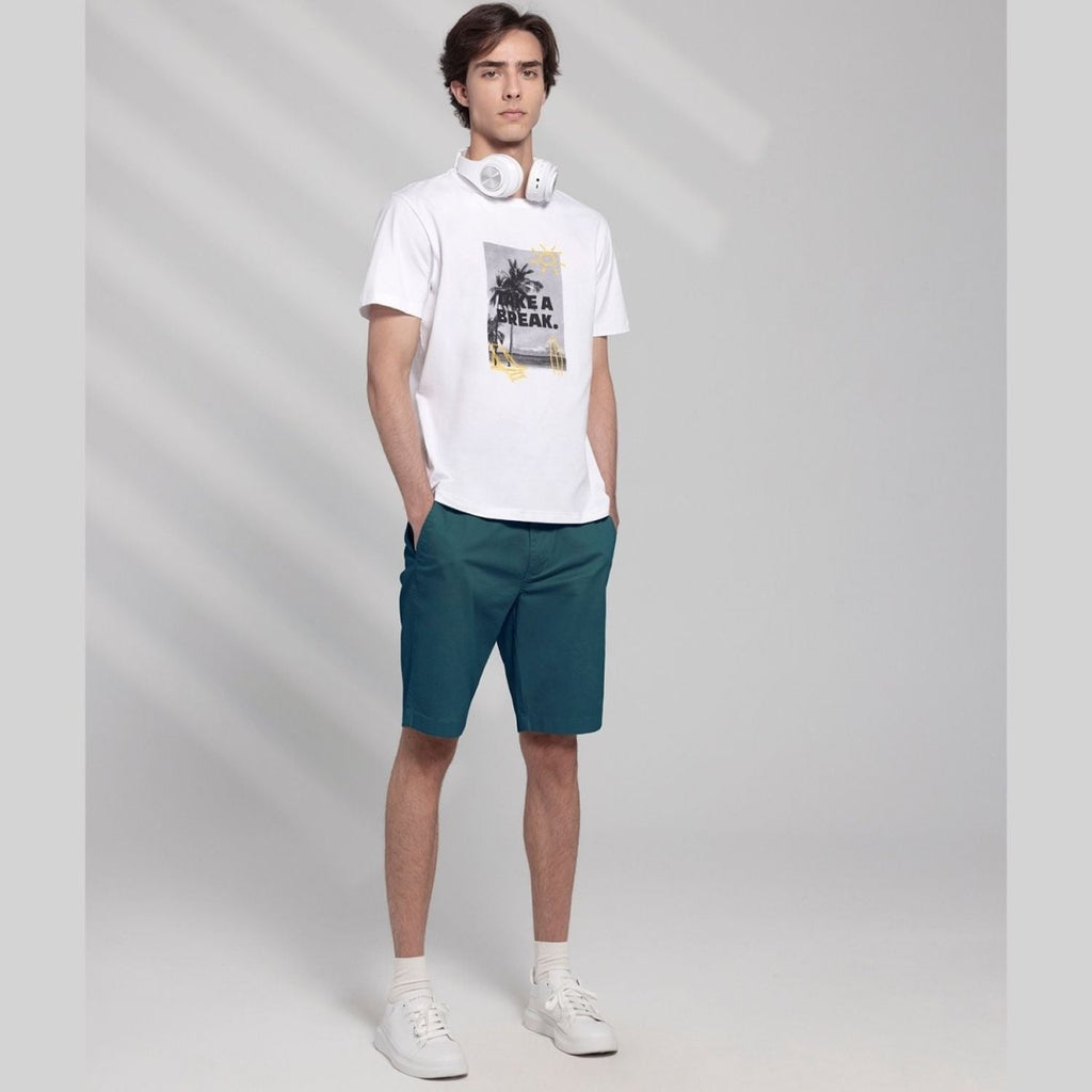 Giordano Men's Slim Fit Print Tee - Cotton Jersey, Crew Neck, Short Sleeve - Premium Print Tee