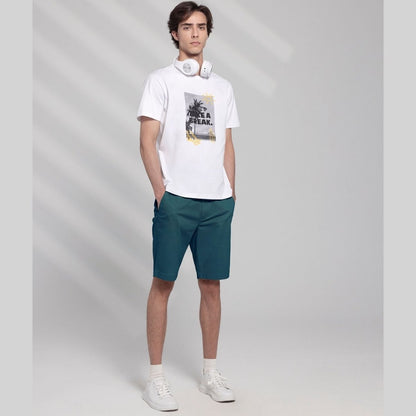 Men's Slim Fit Print Tee - Cotton Jersey, Crew Neck, Short Sleeve - Giordano