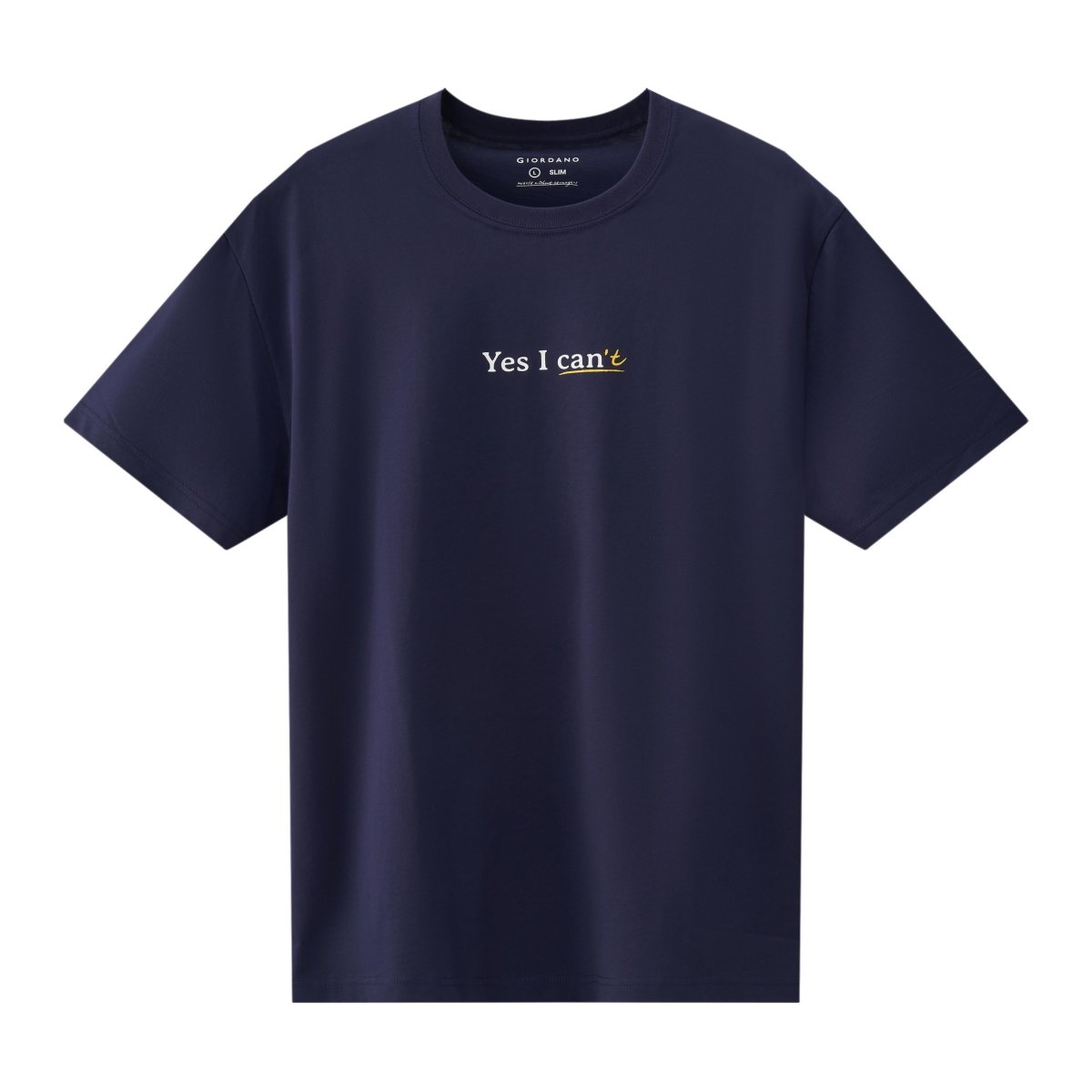 Men's Slim Fit Print Tee - Cotton Jersey, Crew Neck, Short Sleeve - Giordano