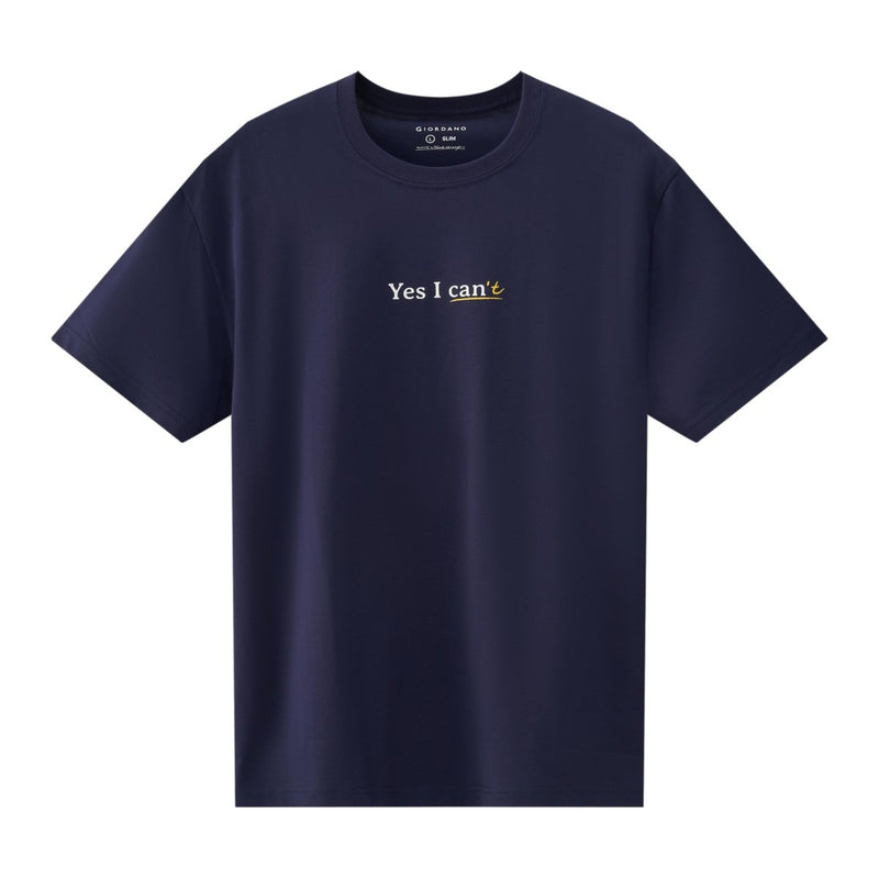 Giordano Men's Slim Fit Print Tee - Cotton Jersey, Crew Neck, Short Sleeve - Premium Print Tee