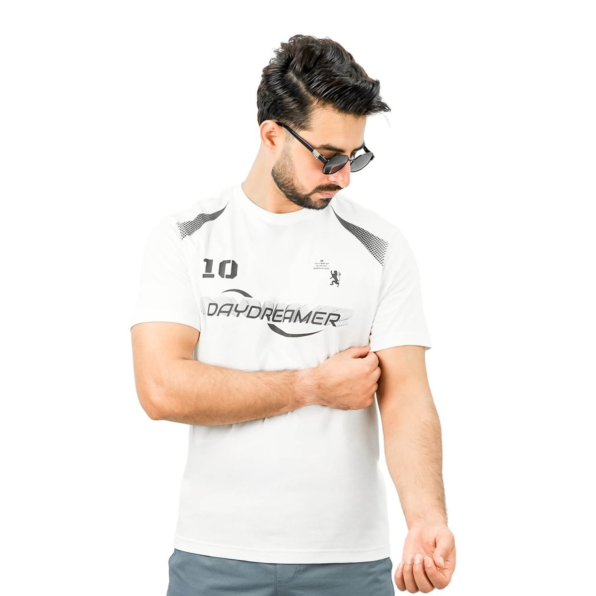 Men's Slim Fit Print Tee - Cotton Jersey, Crew Neck, Short Sleeve - Giordano