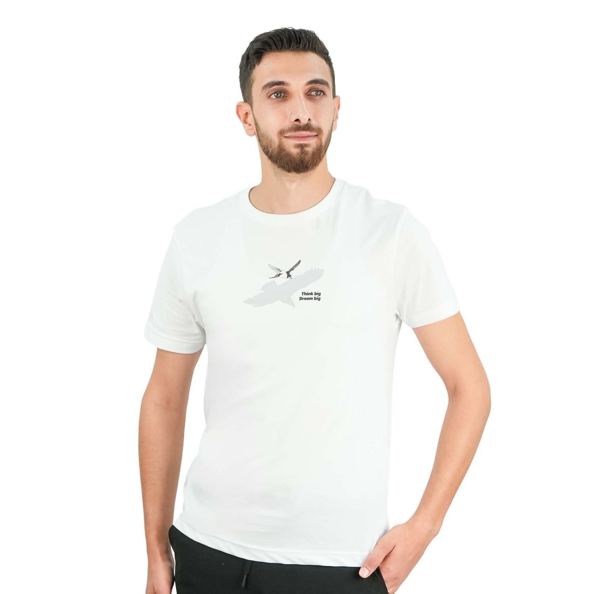 Men's Slim Fit Print Tee - Cotton Jersey, Crew Neck, Short Sleeve - Giordano