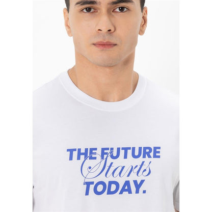 Men's Slim Fit Print Tee - Cotton Jersey, Crew Neck, Short Sleeve - Giordano