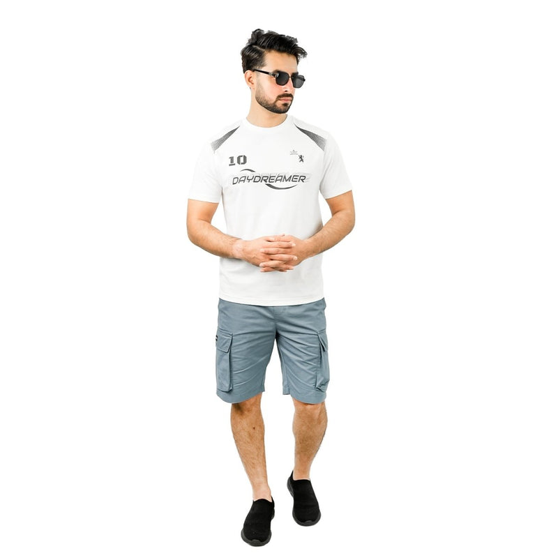 Men's Slim Fit Print Tee - Cotton Jersey, Crew Neck, Short Sleeve S - Shop Giordano