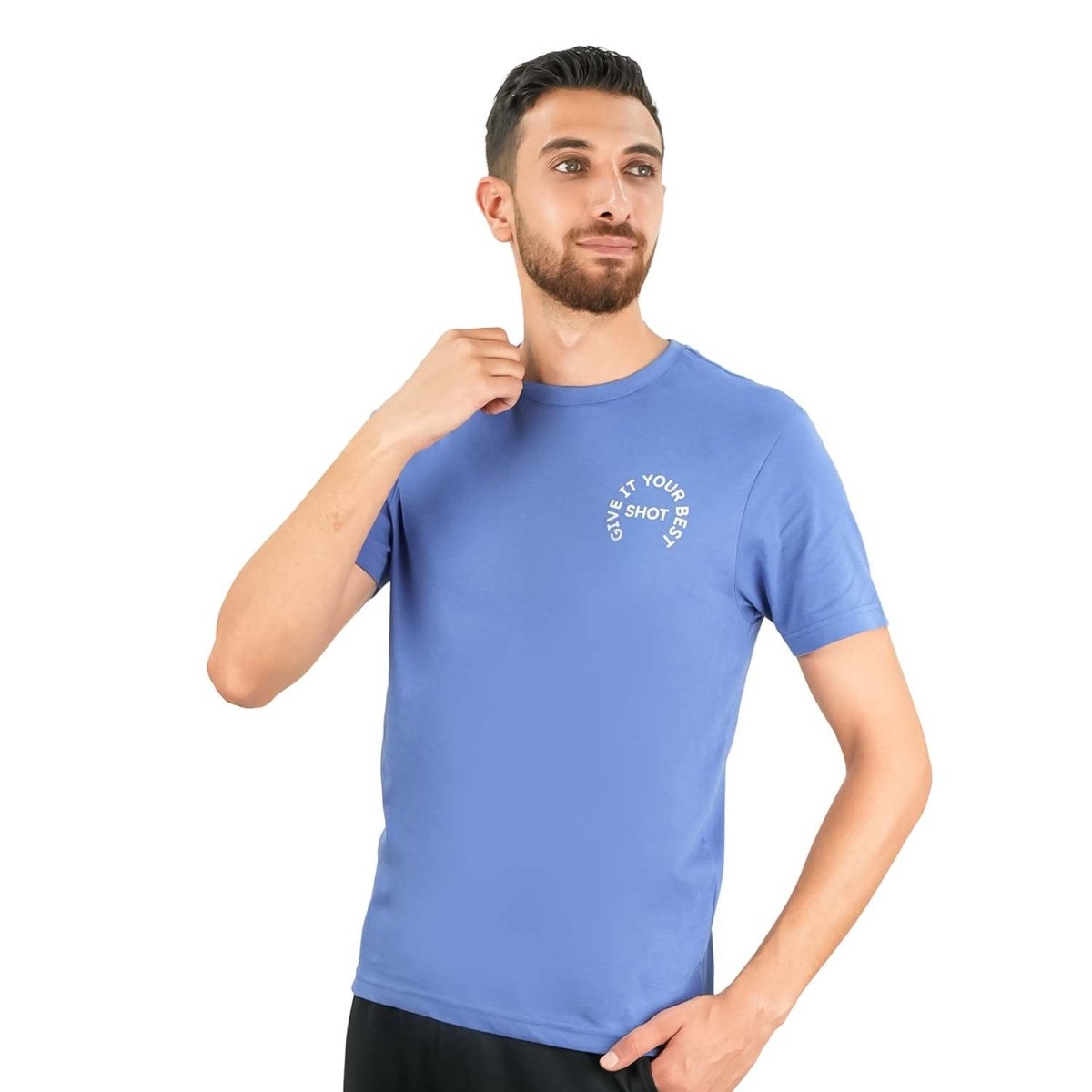 Men's Slim Fit Print Tee - Cotton Jersey, Crew Neck, Short Sleeve - Giordano