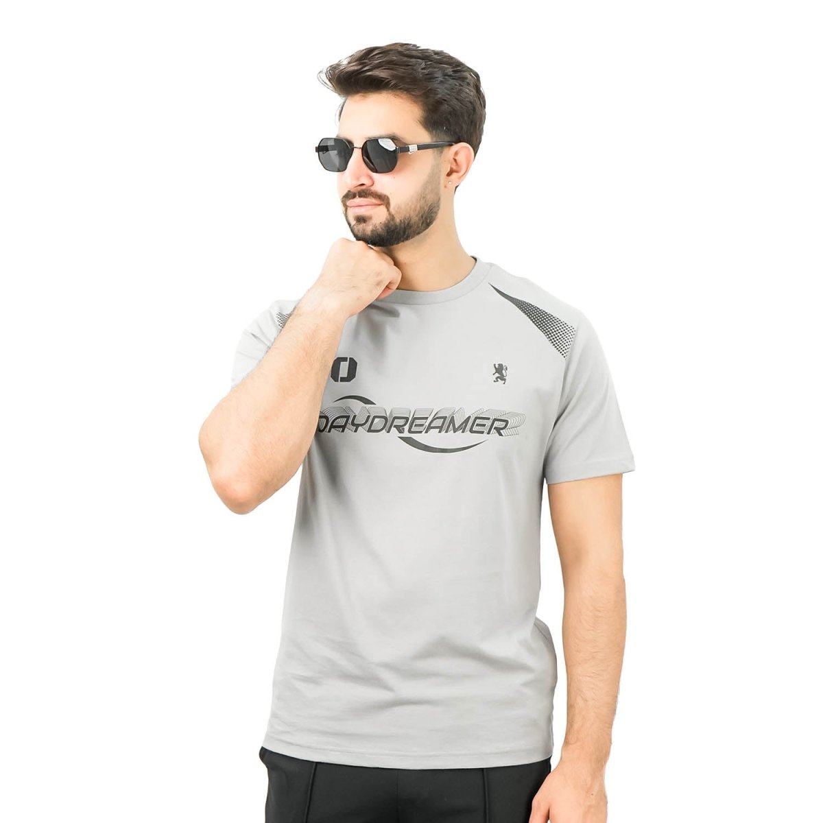 Men's Slim Fit Print Tee - Cotton Jersey, Crew Neck, Short Sleeve - Giordano