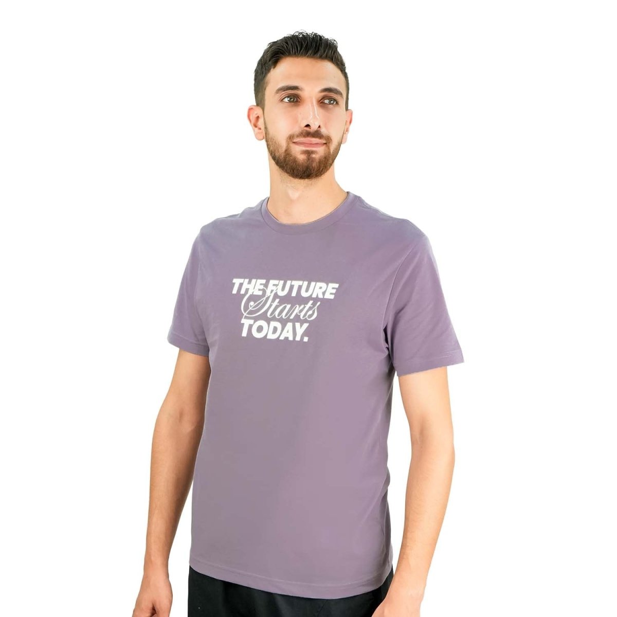 Men's Slim Fit Print Tee - Cotton Jersey, Crew Neck, Short Sleeve - Giordano