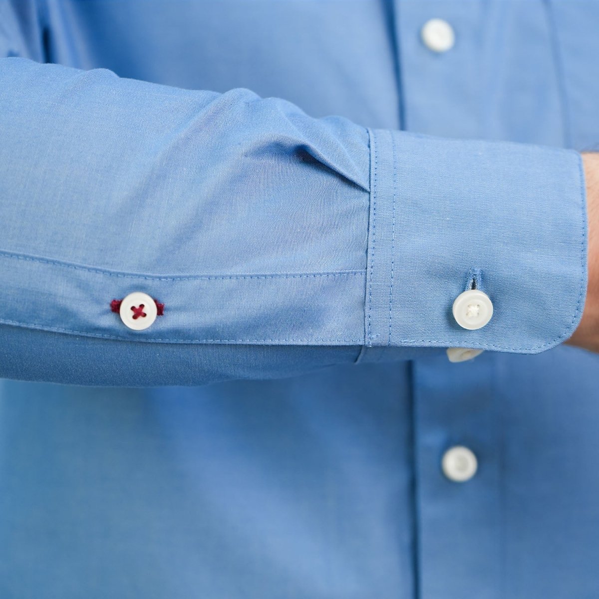 Men's Slim Fit Shirt: 100% Cotton Poplin, Long Sleeve - Giordano