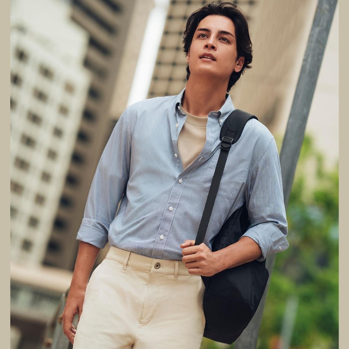 Men's Slim Fit Shirt: 100% Cotton Poplin, Long Sleeve - Giordano