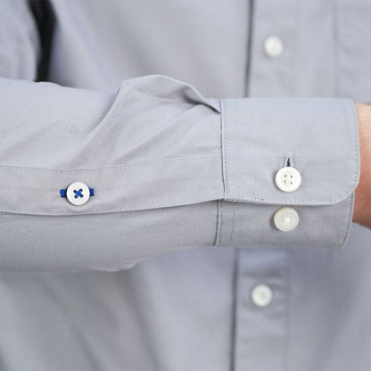 Men's Slim Fit Shirt: 100% Cotton Poplin, Long Sleeve - Giordano
