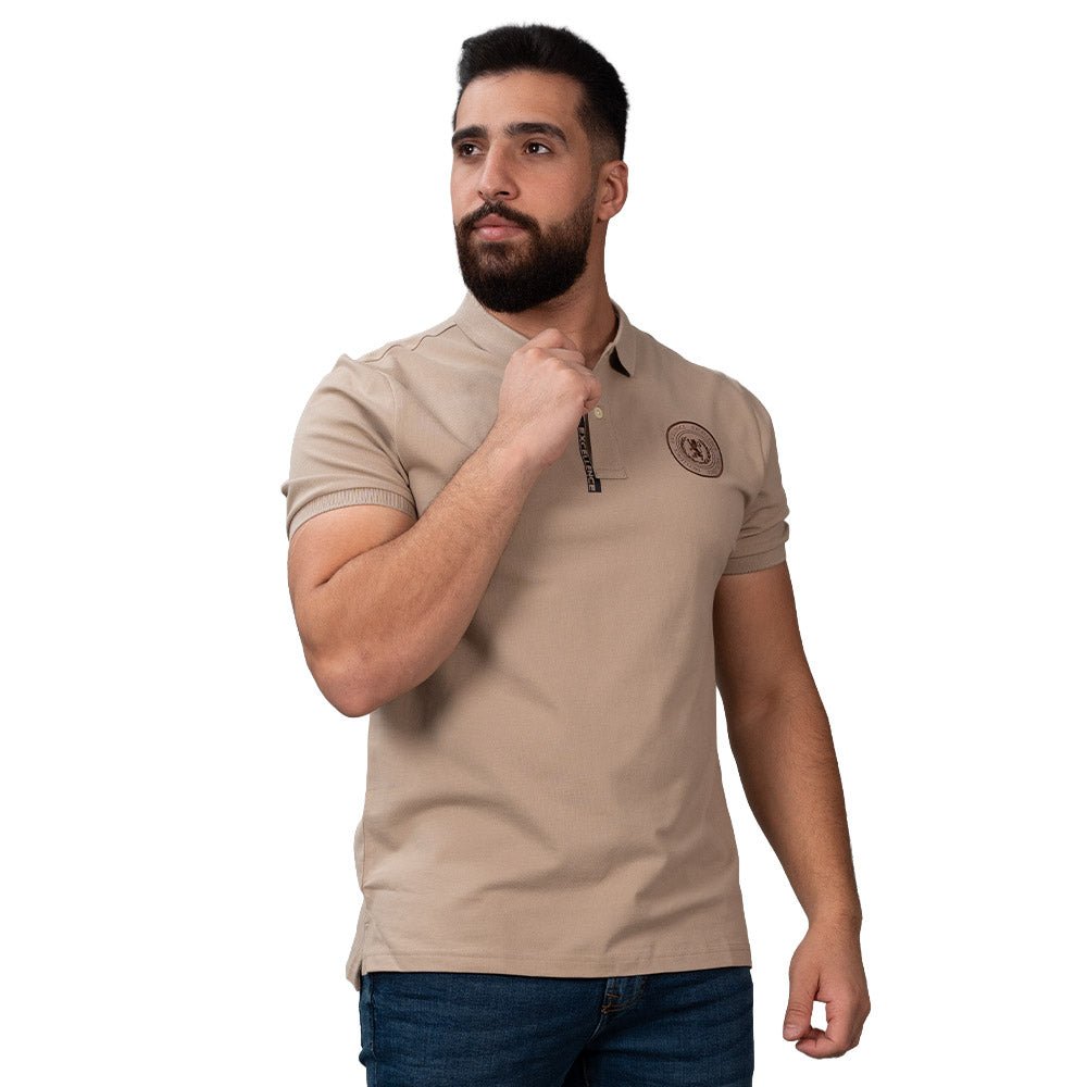 Men's Slim Fit Short Sleeve Polo With Embroidery S - Shop Giordano