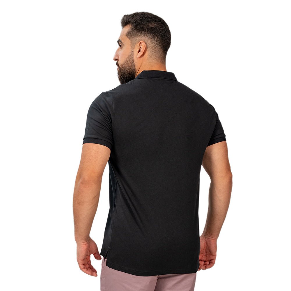 Men's Slim Fit Short Sleeve Polo With Embroidery S - Shop Giordano