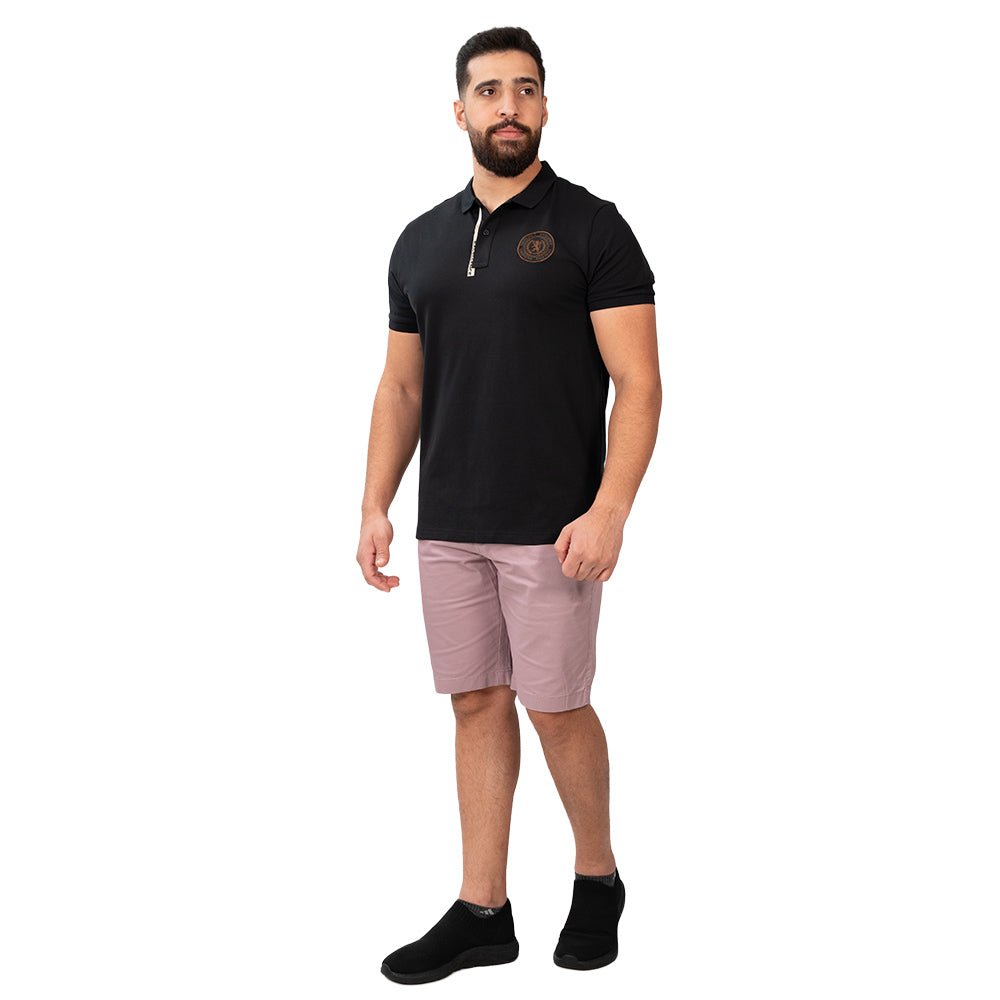 Men's Slim Fit Short Sleeve Polo With Embroidery S - Shop Giordano