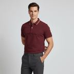 Men's Slim Fit Short Sleeve Polo With Embroidery S - Shop Giordano