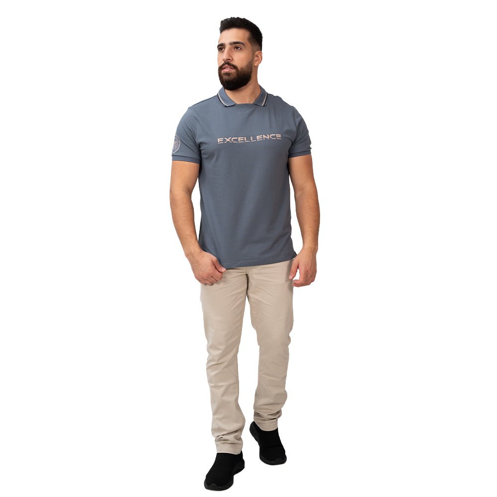 Men's Slim Fit Short Sleeve Polo With Embroidery S - Shop Giordano