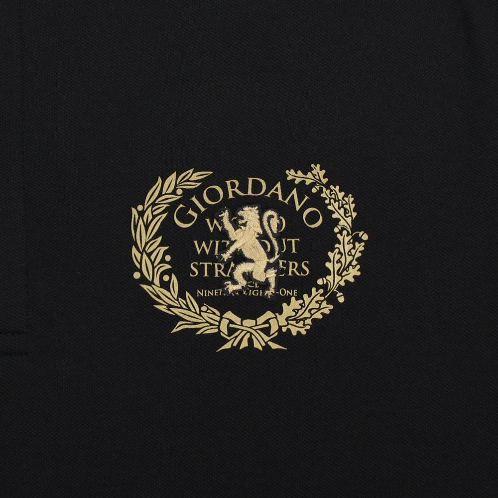 Men's Slim Fit Short Sleeve Polo With Embroidery S - Shop Giordano