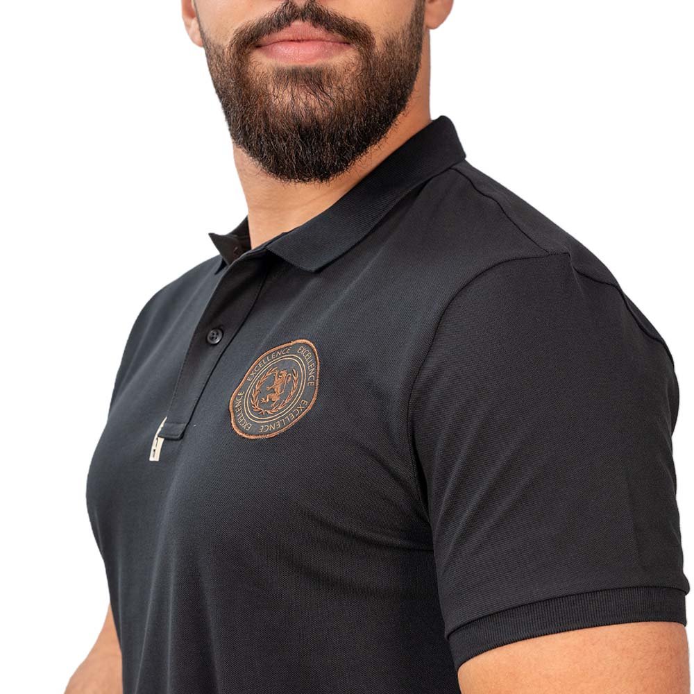 Men's Slim Fit Short Sleeve Polo With Embroidery S - Shop Giordano