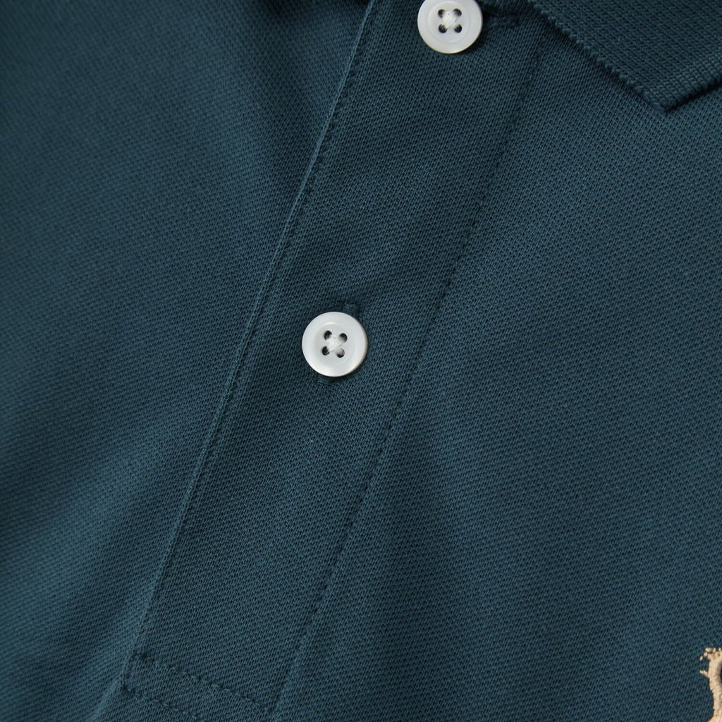 Men's Slim Fit Short Sleeve Polo With Embroidery S - Shop Giordano