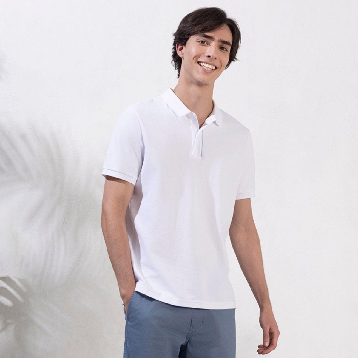 Giordano Men's Slim Fit Solid Pique Polo - Premium Polo